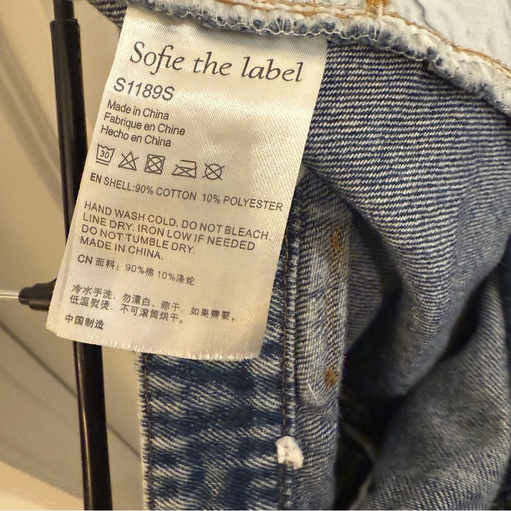 Sofie the Label mini cargo Casual Blue Denim Jean Mini Skirt estimated size 4 - Picture 3 of 5